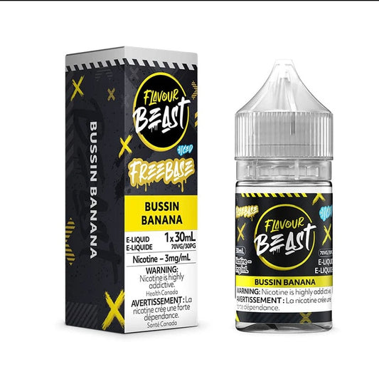 FLAVOUR BEAST 3MG BUSSIN BANANA ICE 30ML