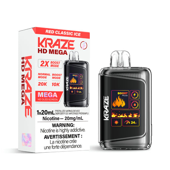 KRAZE MEGA 10-20K RED CLASSIC ICE 20MG