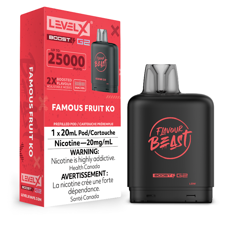LEVEL X BOOST G2 25K FAMOUS FRUIT KO 20MG