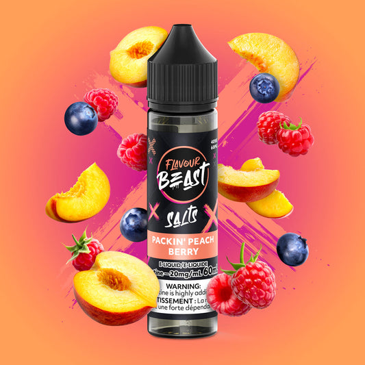 FLAVOUR BEAST 60ML PACKIN’ PEACH BERRY 20MG
