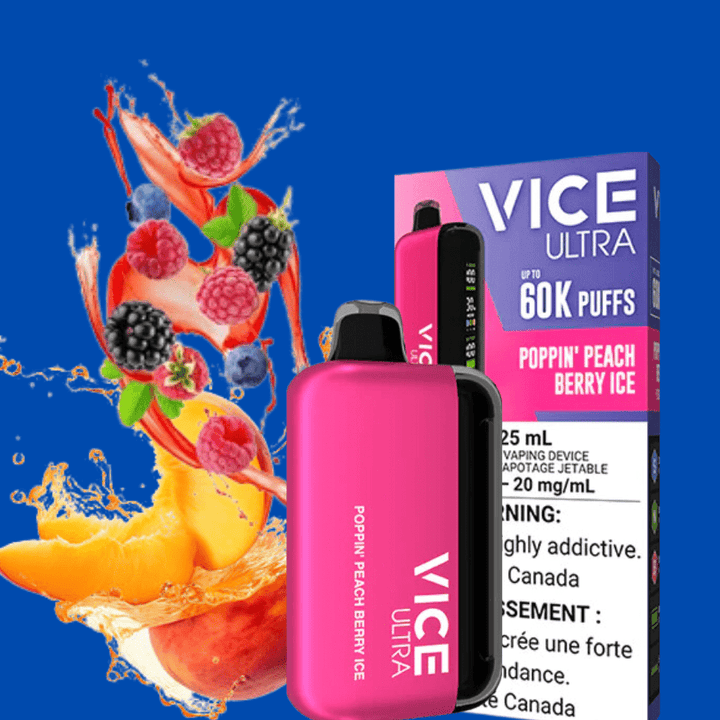 VICE ULTRA 60K POPPIN' PEACH BERRY ICE 20MG