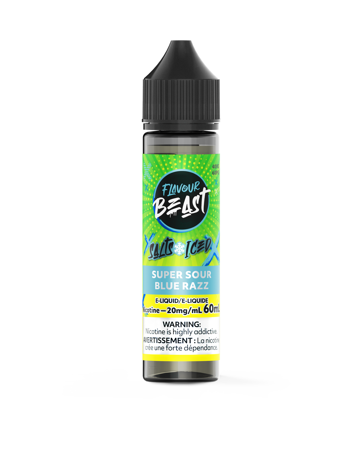 FLAVOUR BEAST 60ML SUPER SOUR BLUE RAZZ ICE 20MG
