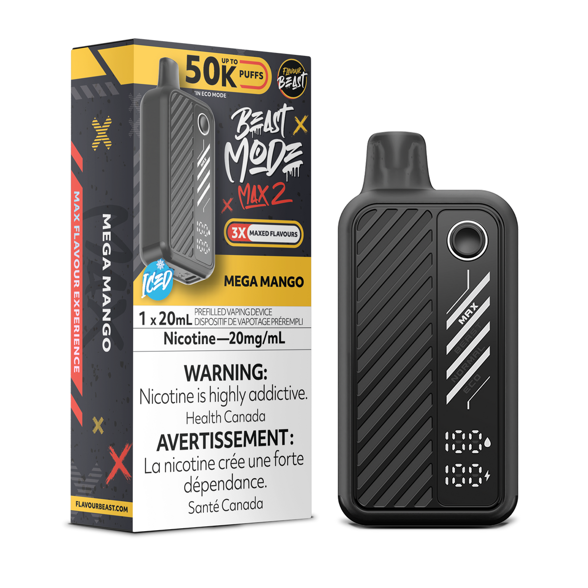 50K BEAST MODE MAX 2 MEGA MANGO ICED 20MG