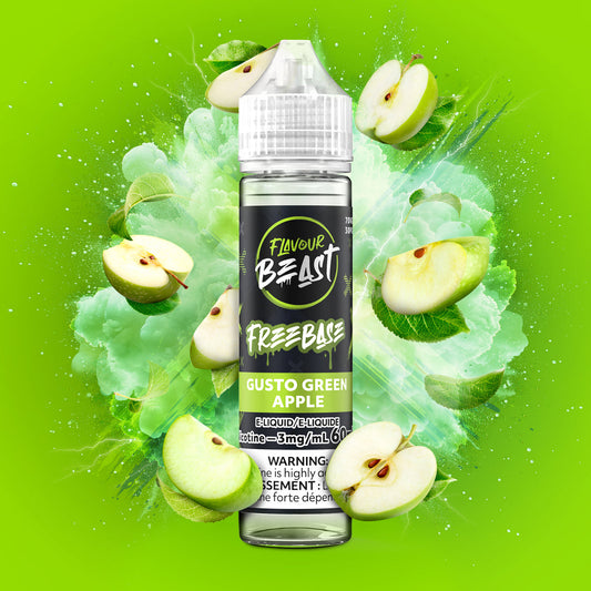 FLAVOUR BEAST 3MG GUSTO GREEN APPLE 60ML