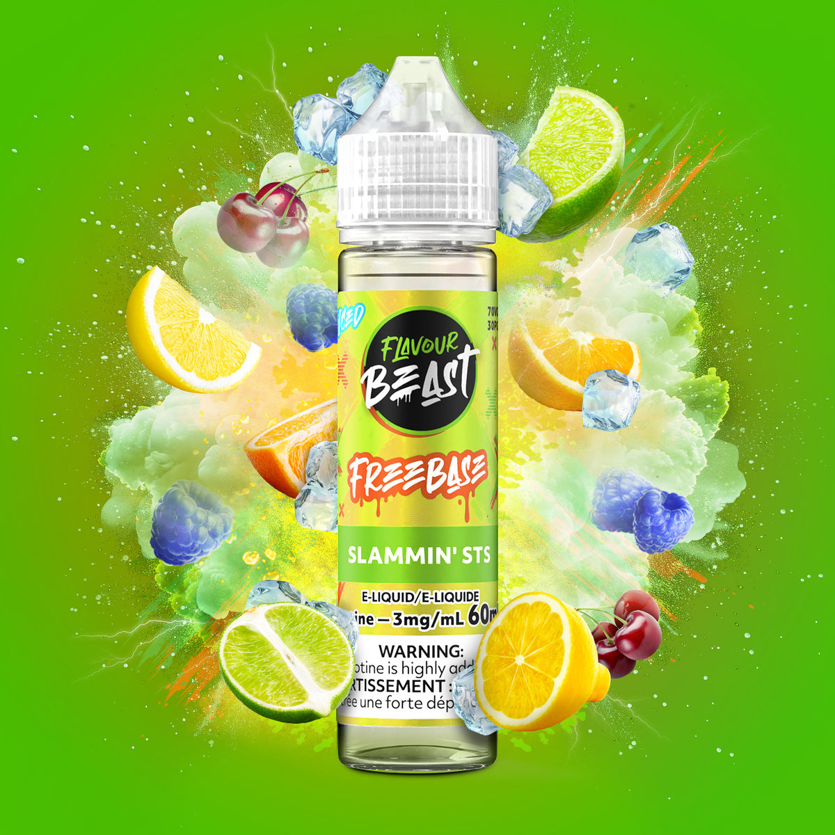 FLAVOUR BEAST 3MG SLAMMIN' STS ICED 60ML