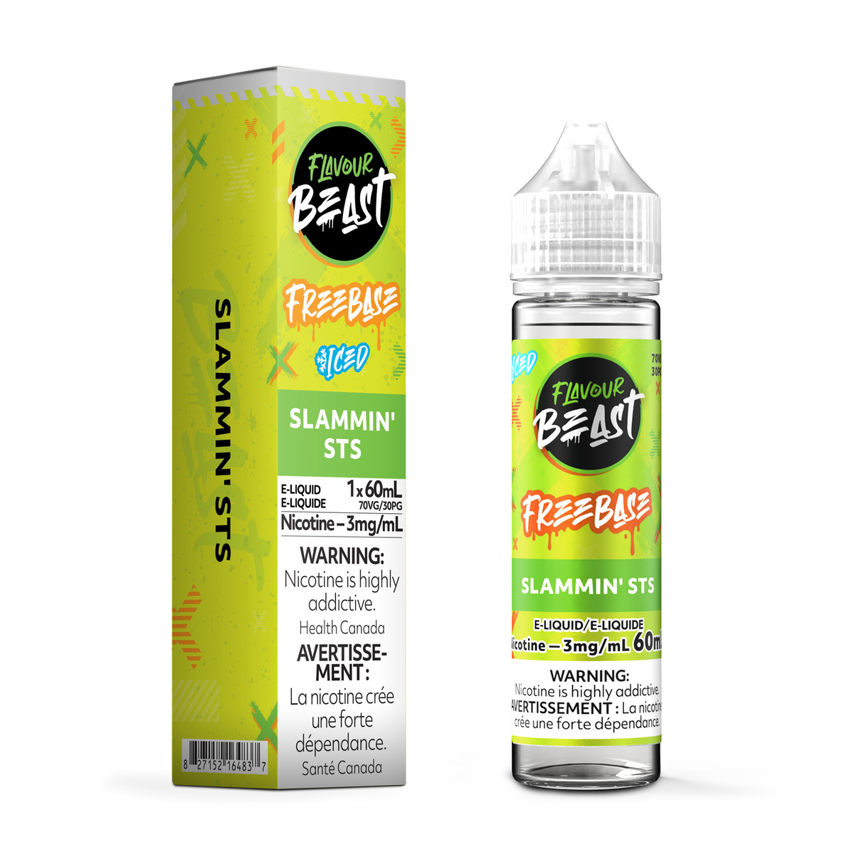 FLAVOUR BEAST 3MG SLAMMIN' STS ICED 60ML