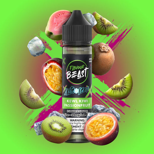 FLAVOUR BEAST 60ML KEWL KIWI PASSIONFRUIT ICED 20MG