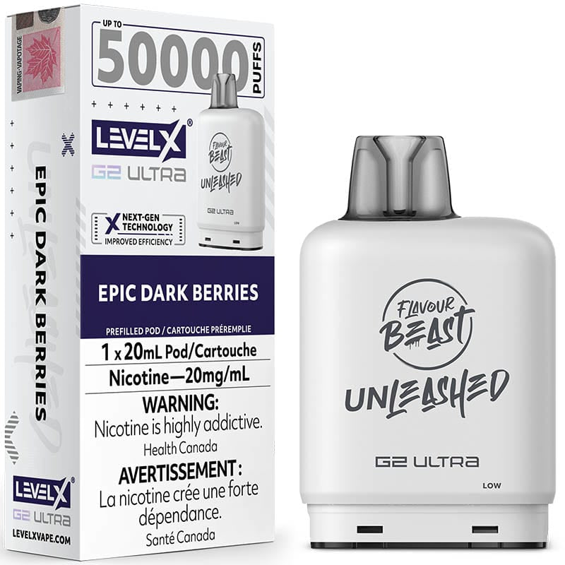 LEVEL X G2 ULTRA UNLEASHED 50K 20MG EPIC DARK BERRIES