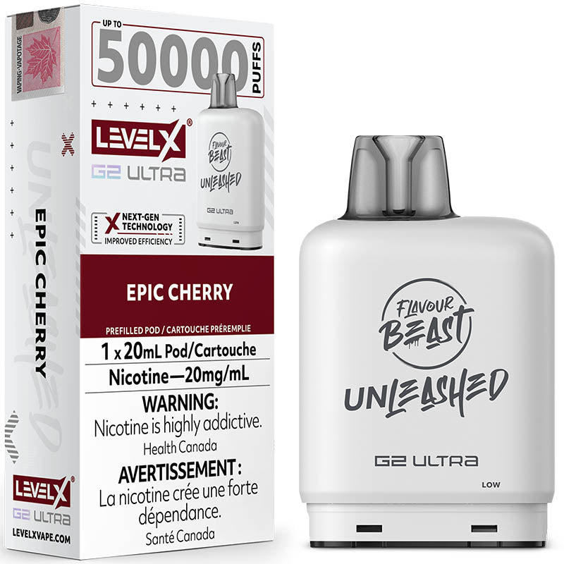 LEVEL X G2 ULTRA UNLEASHED 50K 20MG EPIC CHERRY