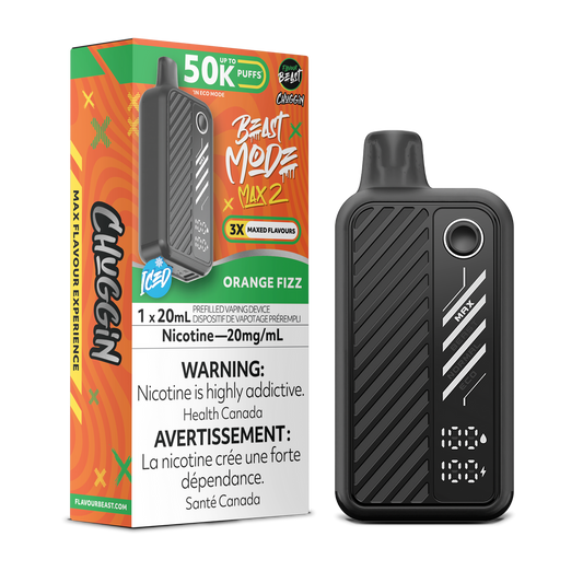 50K BEAST MODE MAX 2 CHUGGIN' ORANGE FIZZ(ORANGE SPARKLE) ICED 20MG