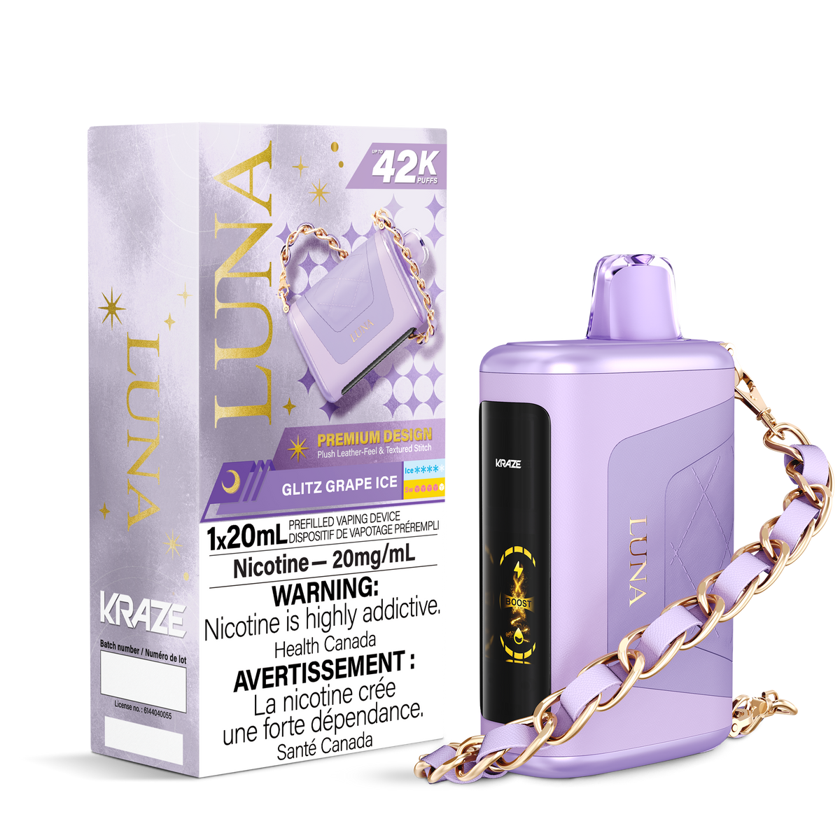 KRAZE LUNA 42K GLITZ GRAPE ICE 20 MG