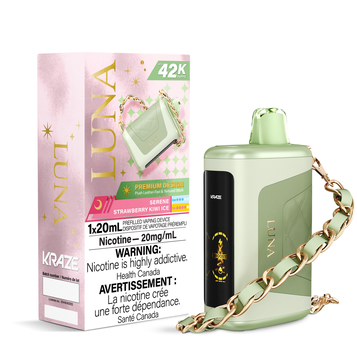 KRAZE LUNA 42K SERENE STRAWBERRY KIWI ICE 20MG