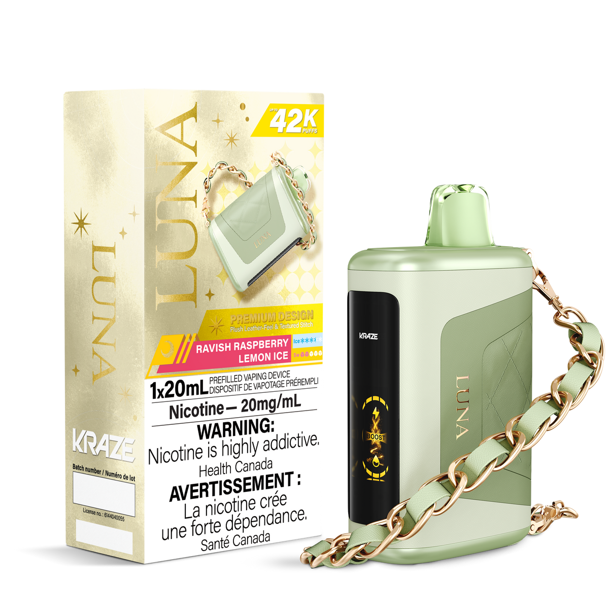KRAZE LUNA 42K RAVISH RASPBERRY LEMON ICE 20MG