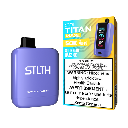 STLTH TITAN 50K SOUR BLUE RAZZ ICE 20MG