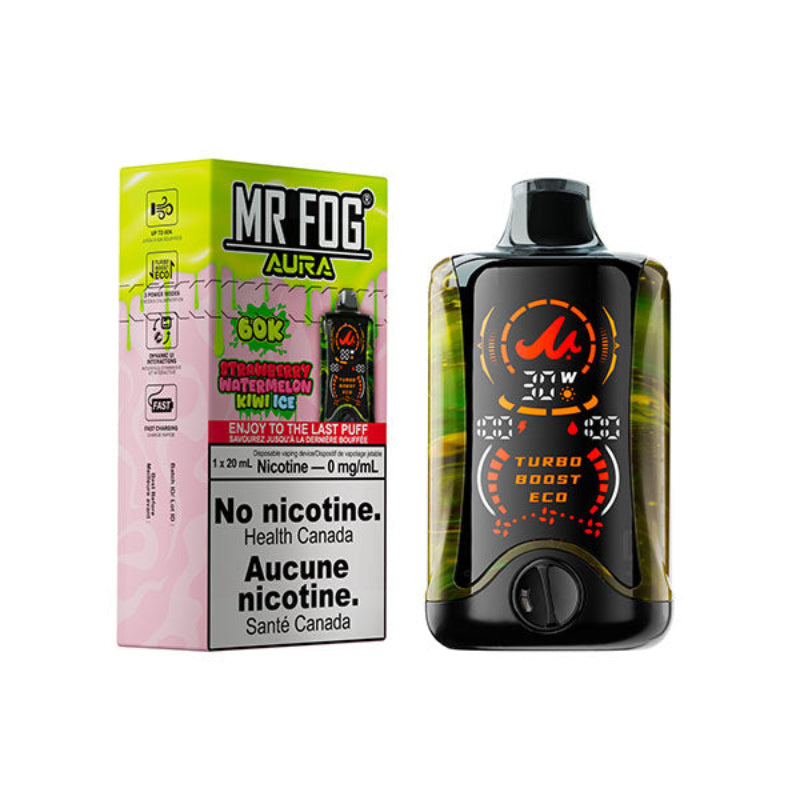 MR FOG STRAWBERRY WATERMELON KIWI ICE 60K NICOTINE FREE(0 MG)