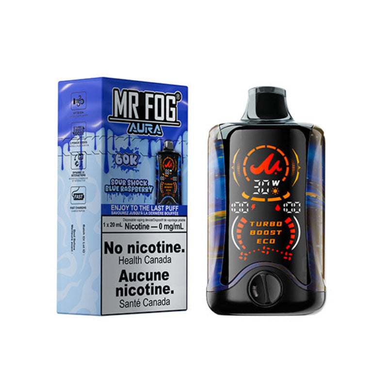 MR FOG SOUR SHOCK BLUE RASPBERRY 60K NICOTINE FREE(0 MG)