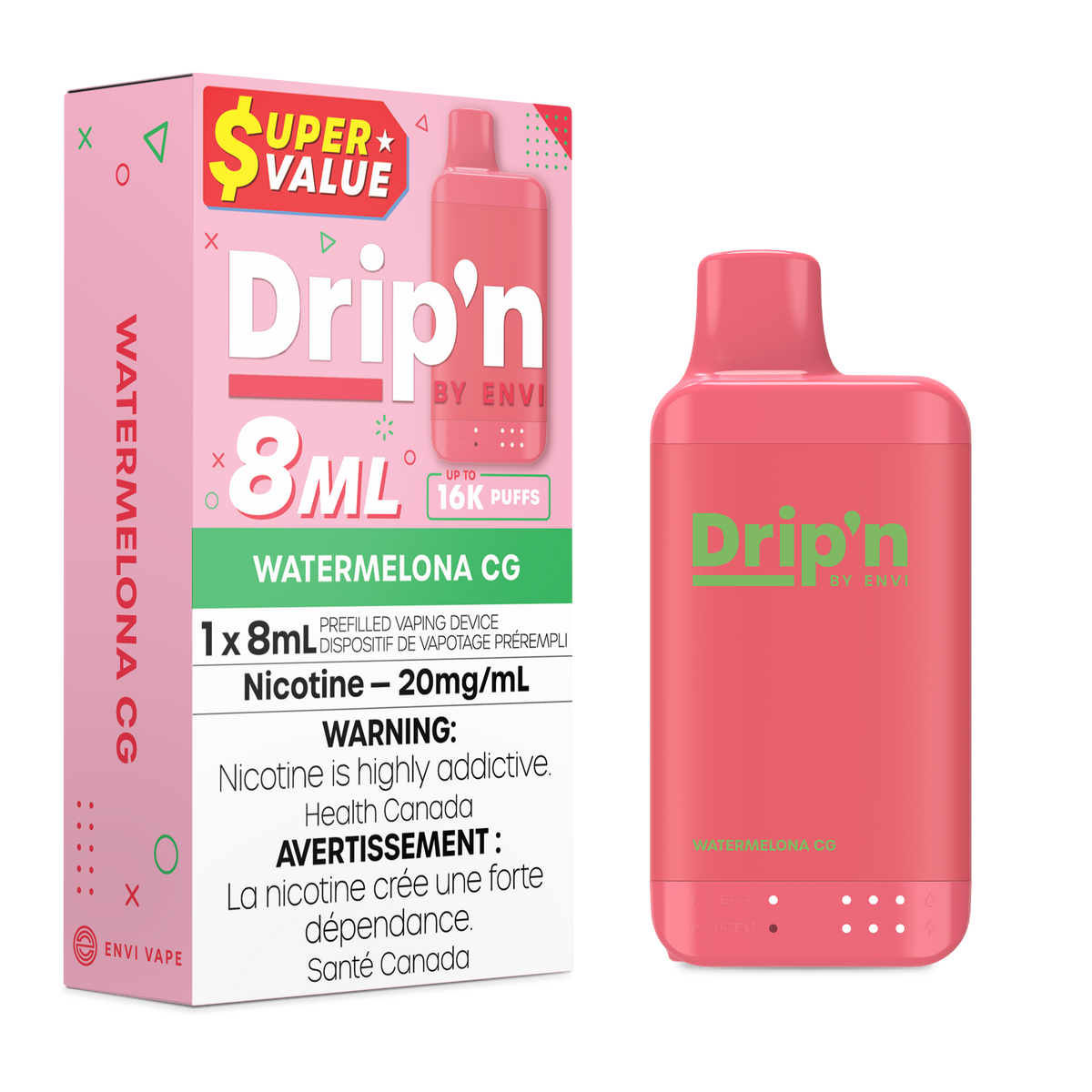 DRIP'N 16K WATERMELONA CG 20MG
