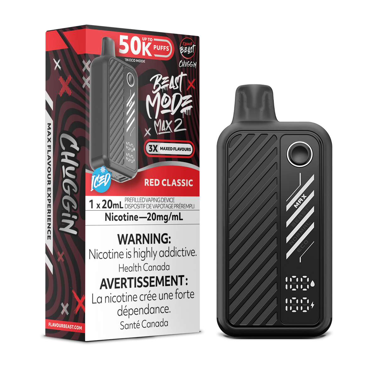 50K BEAST MODE MAX 2 RED CLASSIC ICE 20MG