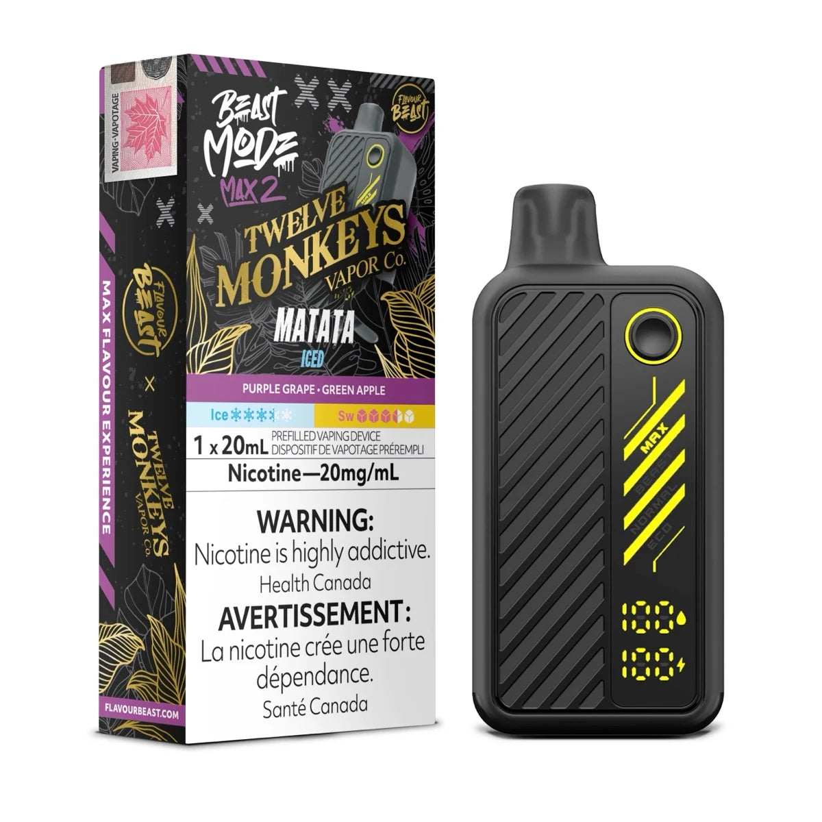 MATATA ICED - TWELVE MONKEYS X FLAVOUR BEAST MODE MAX 2 50K 20MG