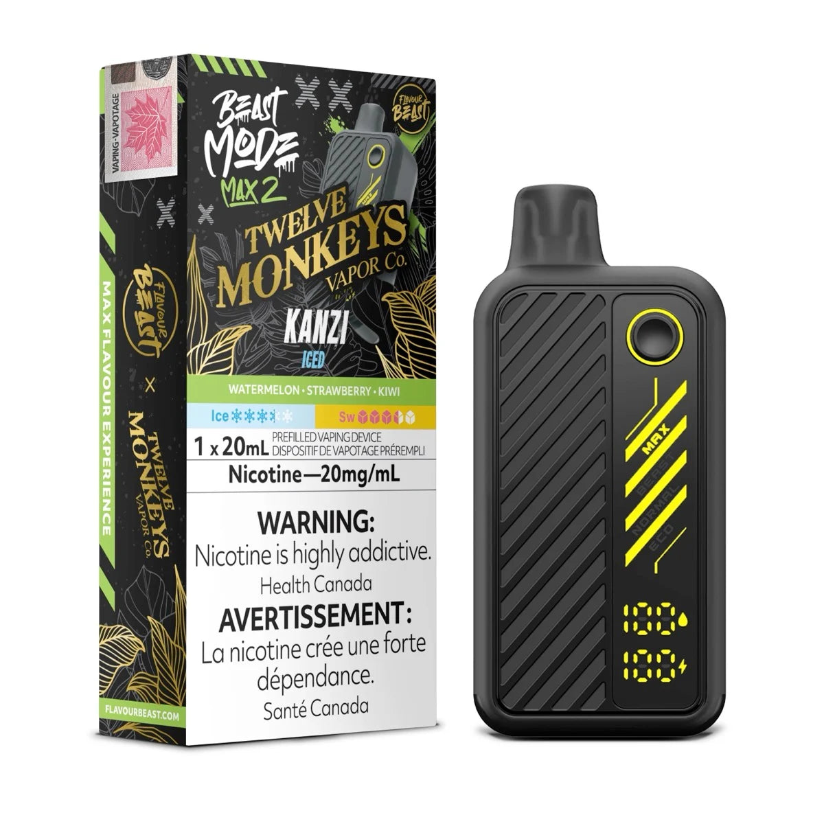 KANZI ICED - TWELVE MONKEYS X FLAVOUR BEAST MODE MAX 2 50K 20MG