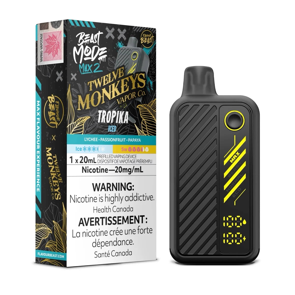TROPIKA ICED - TWELVE MONKEYS X FLAVOUR BEAST MODE MAX 2 50K 20MG