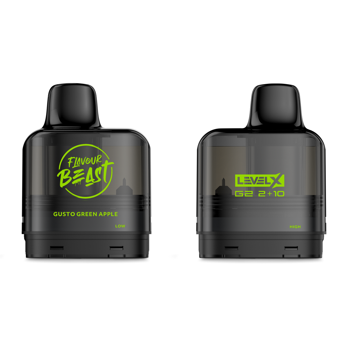 LEVEL X G2 32K 2+10ML GUSTO GREEN APPLE 20MG