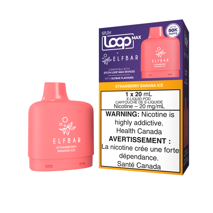 STLTH LOOP MAX x ELFBAR STRAWBERRY BANANA ICE 50K 20MG