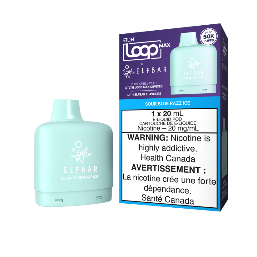 STLTH LOOP MAX x ELFBAR SOUR BLUE RAZZ ICE 50K 20MG