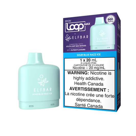 STLTH LOOP MAX x ELFBAR SOUR BLUE RAZZ ICE 50K 20MG