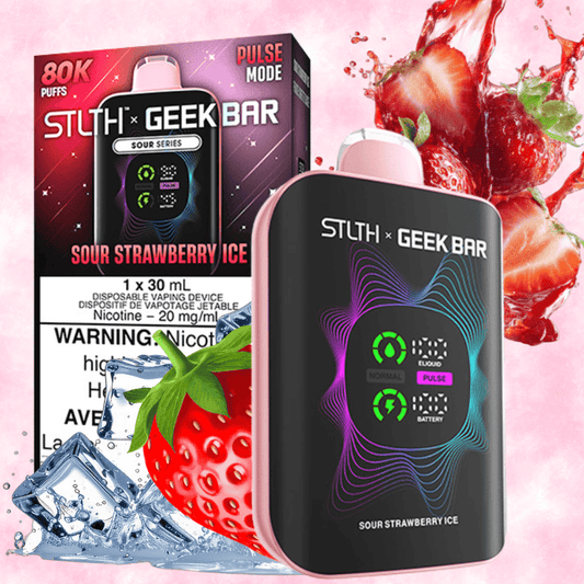 STLTH x GEEK BAR SOUR STRAWBERRY ICE 80K 20MG