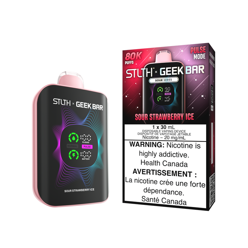 STLTH x GEEK BAR SOUR STRAWBERRY ICE 80K 20MG