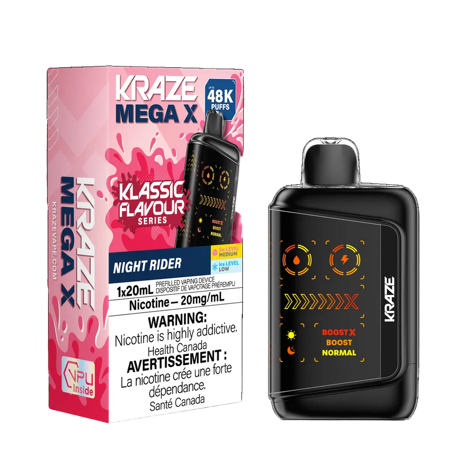 KRAZE MEGA X 48K NIGHT RIDER 20MG