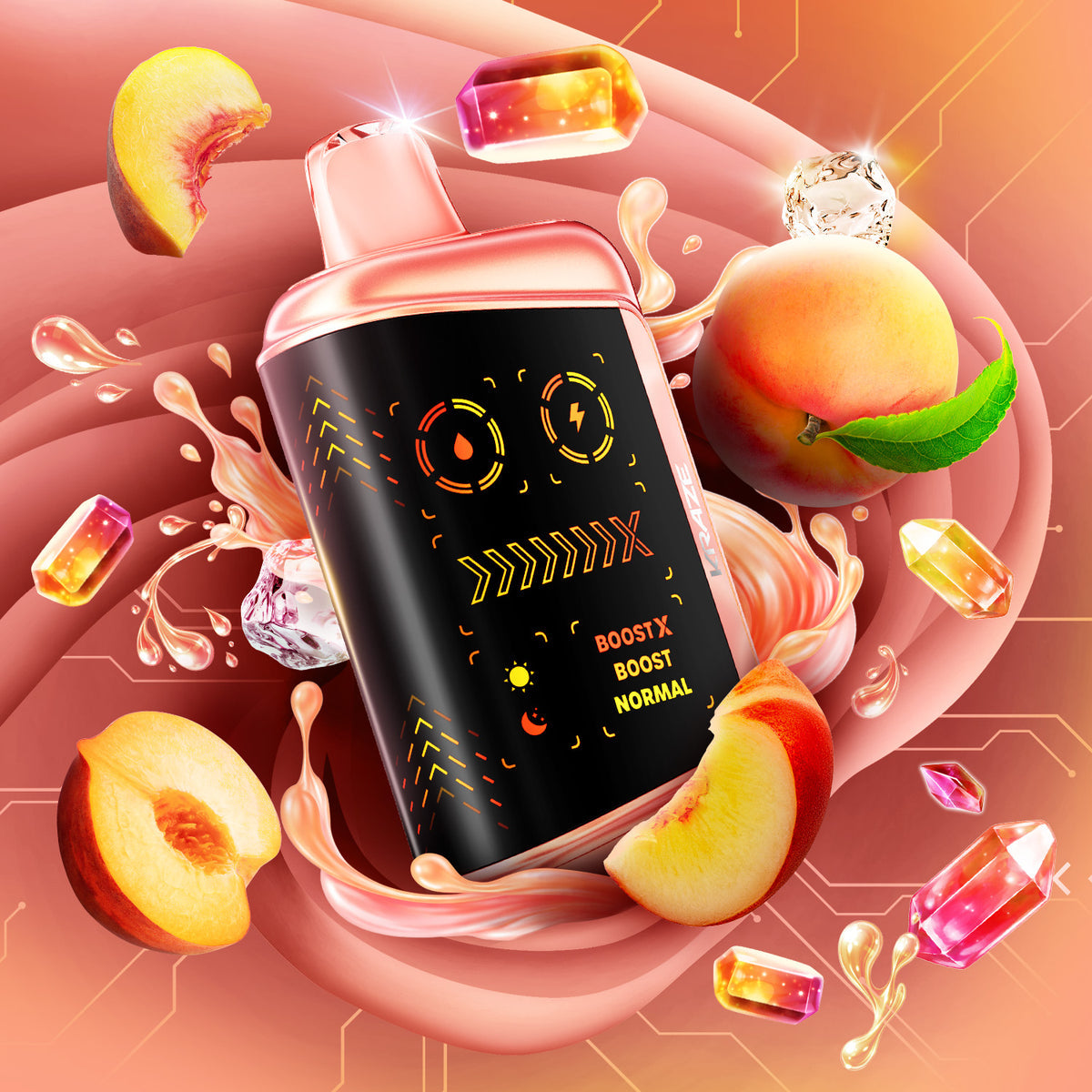 KRAZE MEGA X 48K FRIZZY PEACH G ICE 20MG