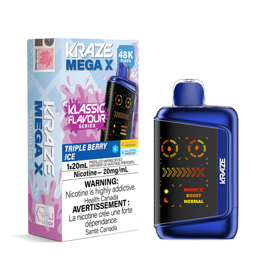 KRAZE MEGA X 48K TRIPLE BERRY ICE 20MG