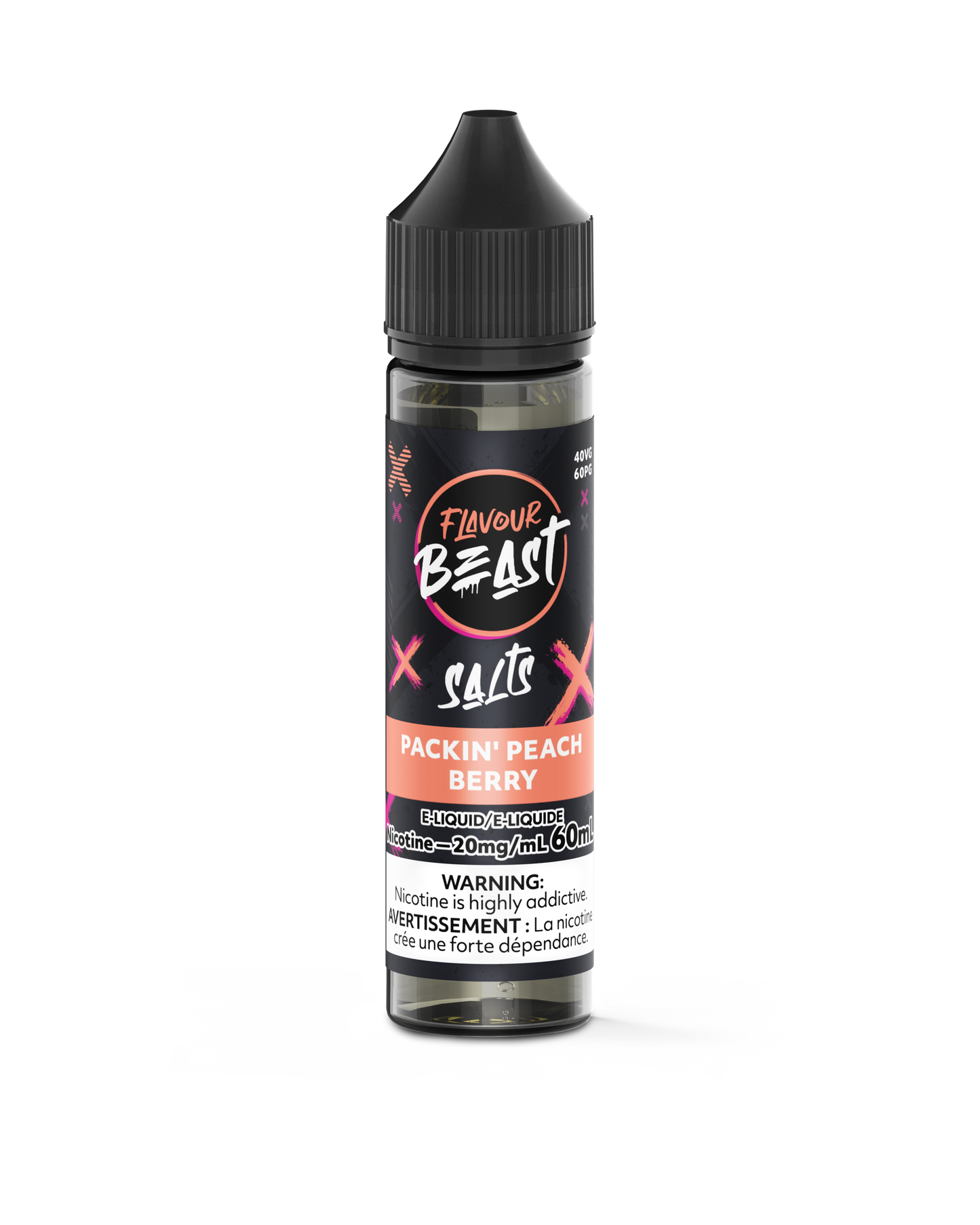 FLAVOUR BEAST 60ML PACKIN' PEACH BERRY 20MG