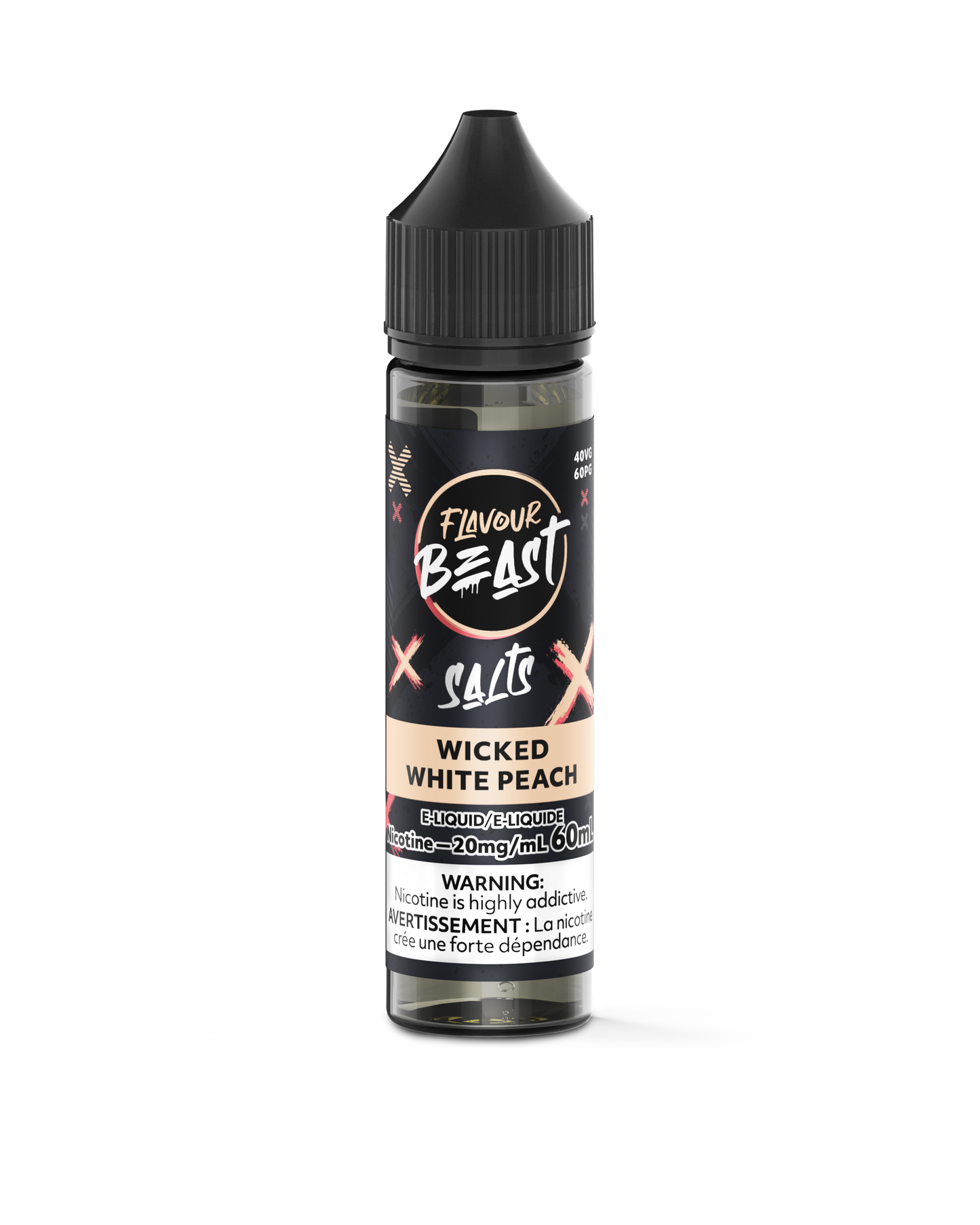FLAVOUR BEAST 60ML WICKED WHITE PEACH 20MG