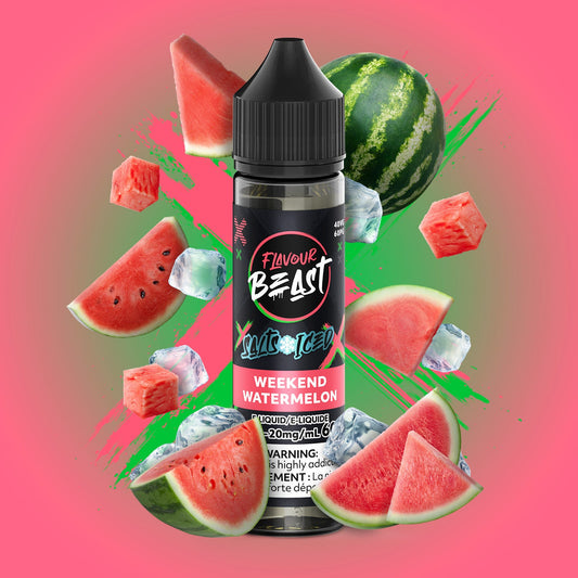 FLAVOUR BEAST 60ML WEEKEND WATERMELON ICED 20MG