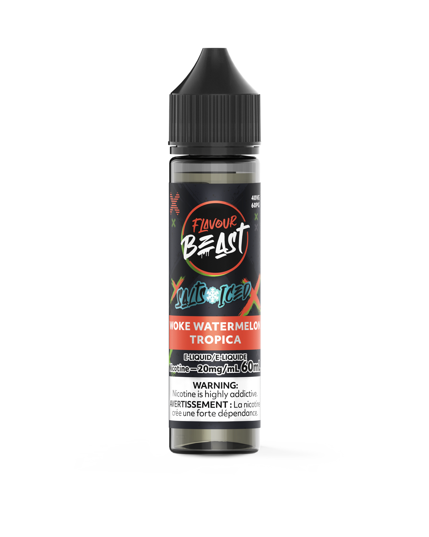 FLAVOUR BEAST 60ML WOKE WATERMELON TROPICA ICED 20MG