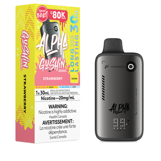 FLAVOUR BEAST ALPHA 80K GUSHIN’ STRAWBERRY 20MG
