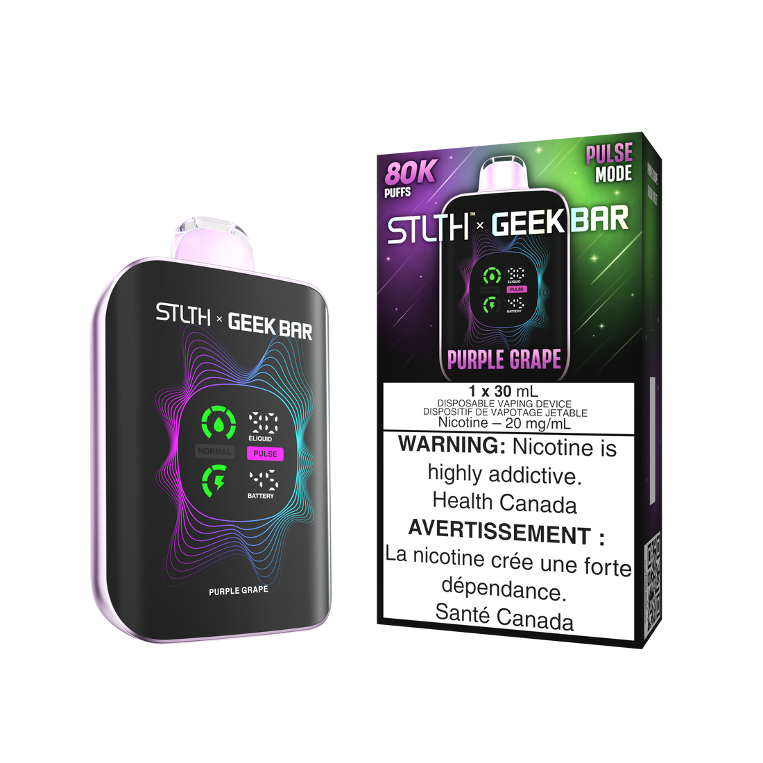 STLTH x GEEKBAR 80K PURPLE GRAPE 20MG