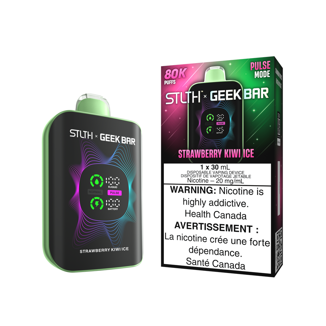 STLTH x GEEK BAR STRAWBERRY KIWI ICE 80K 20MG