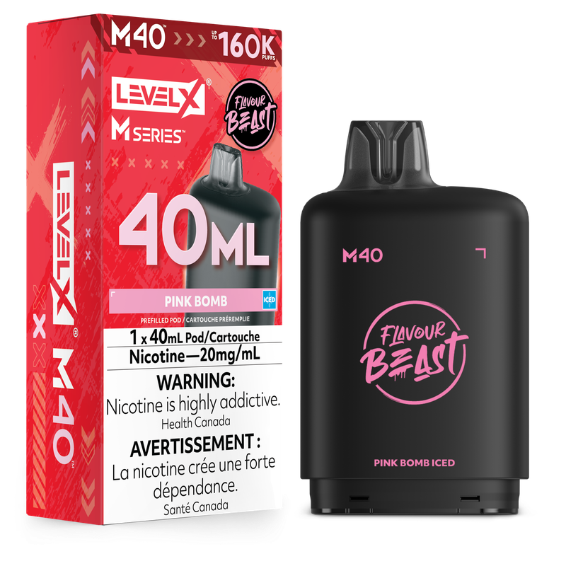 LEVEL X M SERIES 160K PINK BOMB ICE 20MG