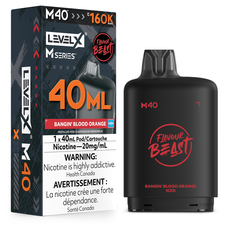 LEVEL X M SERIES 160K BANGIN' BLOOD ORANGE ICE 20MG