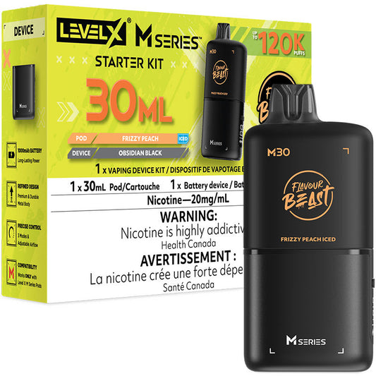 LEVEL X M SERIES STARTER KIT 120K FRIZZY PEACH ICE 20MG