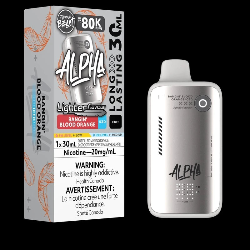 FLAVOUR BEAST ALPHA LIGHTER FLAVOUR 80K BANGIN' BLOOD ORANGE ICED 20MG