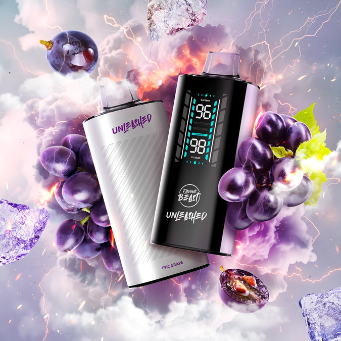 FLAVOUR BEAST UNLEASHED 20K DISPOSABLE - EPIC GRAPE ICED 20MG