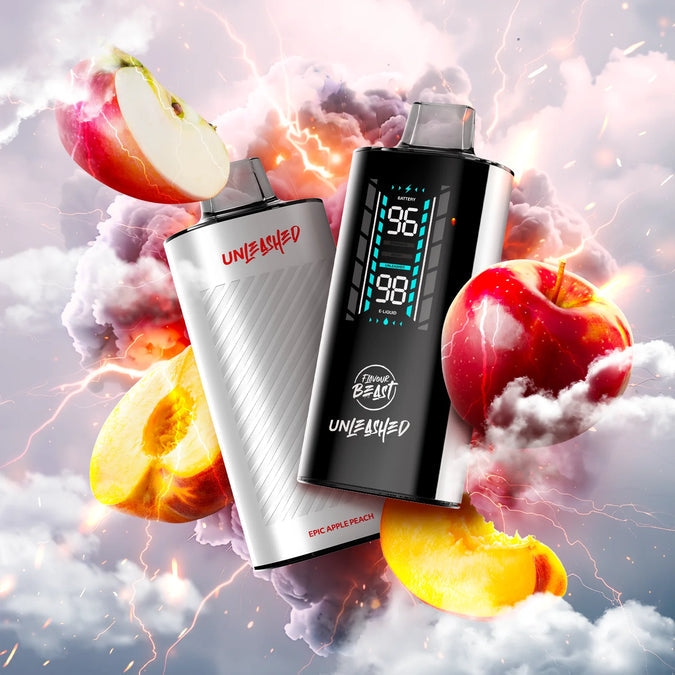 FLAVOUR BEAST UNLEASHED 20K DISPOSABLE - EPIC APPLE PEACH ICED 20MG