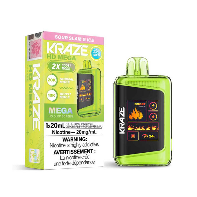 KRAZE MEGA 10-20K SOUR SLAM G ICE 20MG