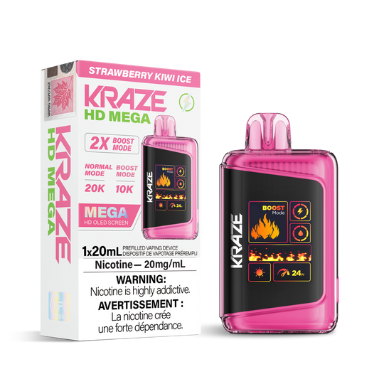 KRAZE HD MEGA 10-20K STRAWBERRY KIWI ICE 20MG