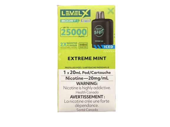 LEVEL X BOOST G2 EXTREME MINT ICED 25K 20MG